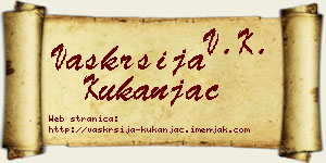 Vaskrsija Kukanjac vizit kartica